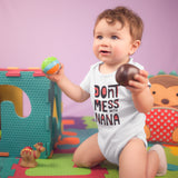 Don't Mess With Nana Baby Grow for Baby Girl or Boy, Cute and Comfortable Baby Vests