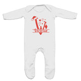 Personalised Chrtistmas Bodysuit Letter Design  / Baby Grow For Baby Boy Or Girl