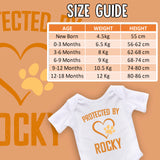 Protect By Dog Personalised Baby Grow With Matching Dog Scarf Bandana