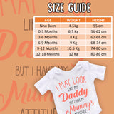 I May Look Like My Daddy But I Have My Mummy's Attitude Short Sleeve Bodysuit / Baby Grow For Baby Boy Or Girl