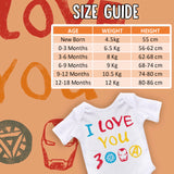 I Love You 3000 Baby Grow for Baby Girl or Boy, Cute and Comfortable Baby Vests