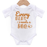 Every Baby Needs A Dog, With Free Matching Bandana For Dog - Baby Grow For Boy or Girl