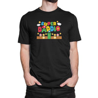 Super Daddio Fun Retro Gaming Theme T Shirt For Dad