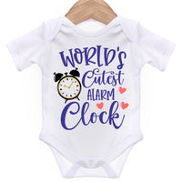 World's Cutest Alarm Clock Funny Grow for Baby Girl or Boy, Cute and Comfortable Baby Vests