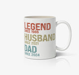 Legend Husband Dad Since Personalised T Shirt For Dads