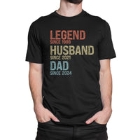 Legend Husband Dad Since Personalised T Shirt For Dads