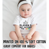 Player 3 Has Entered The Game Short Sleeve Bodysuit / Baby Grow For Baby Boy Or Girl