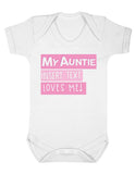 My Auntie Loves Me Unisex Short Sleeve Personalised Bodysuit