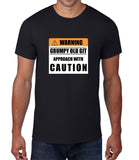 Warning Grumpy Old Git Approach With Caution Funny Mens T Shirt