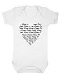 Name In Heart Short Sleeve Personalised Bodysuit