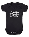 Daddy's Drinking Buddy Baby Boy Girl Unisex Short Sleeve Bodysuit