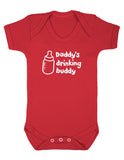 Daddy's Drinking Buddy Baby Boy Girl Unisex Short Sleeve Bodysuit