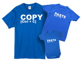 Copy And Paste CTRL C CTRL V Father And Baby Matching T Shirt & Bodysuit Set