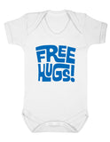Free Hugs Baby Boy Girl Unisex Short Sleeve Bodysuit (Blue, 0-3m)