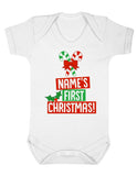 My First Christmas Short Sleeve Personalised Bodysuit