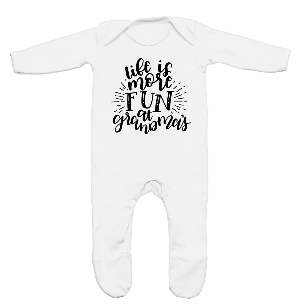 Life Is More Fun At Grandma'S Rompersuit For A Baby Boy Or A Girl