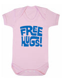 Free Hugs Baby Boy Girl Unisex Short Sleeve Bodysuit (Blue, 0-3m)