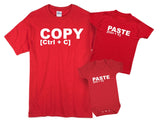 Copy And Paste CTRL C CTRL V Father And Baby Matching T Shirt & Bodysuit Set