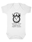 World's Most Expensive Alarm Clock Baby Boy Girl Unisex Short Sleeve Bodysuit