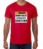 Warning Grumpy Old Git Approach With Caution Funny Mens T Shirt