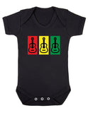Ragae Baby Guitar Design Baby Boy Girl Unisex Short Sleeve Bodysuit