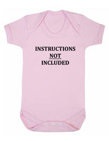 Instructions Not Included Baby Boy Girl Unisex Short Sleeve Bodysuit