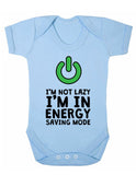 I Am Not Lazy I Am In Energy Saving Mode Baby Boy Girl Unisex Short Sleeve Bodysuit (Baby Pink,0-3m)