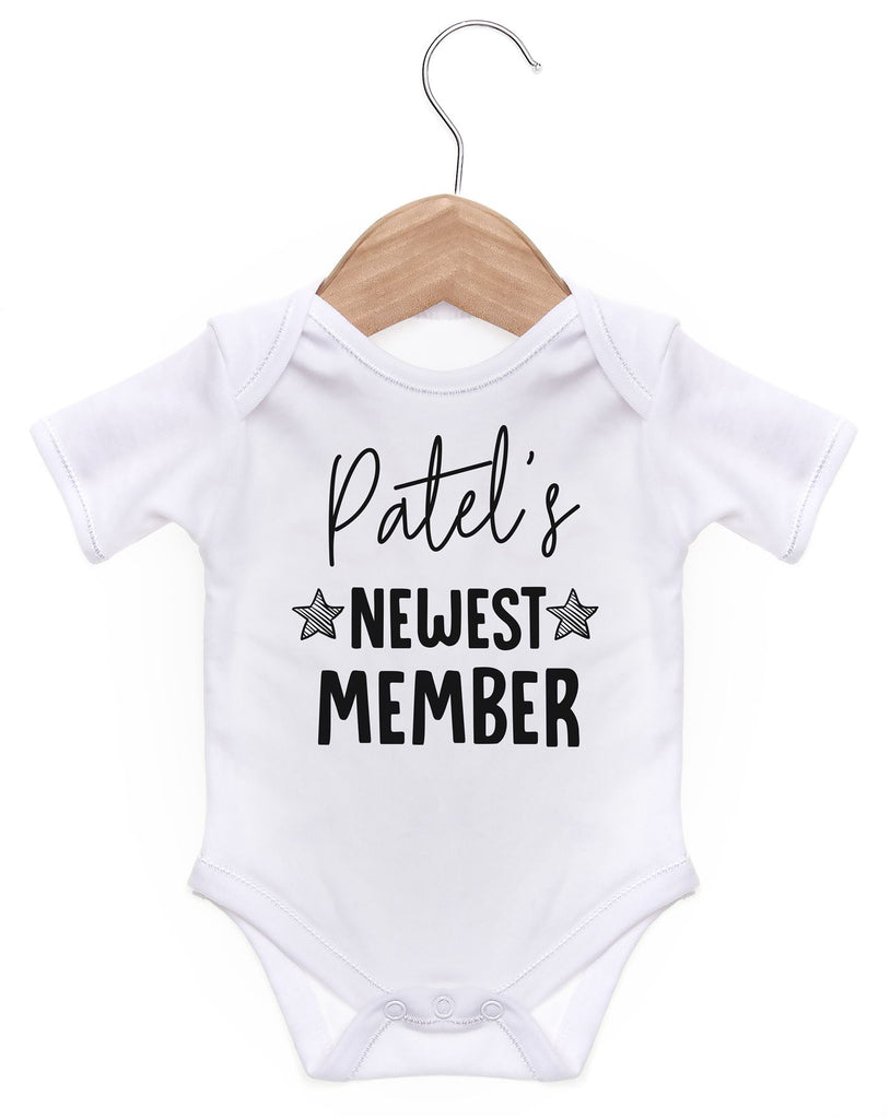 Surname's Newest Member Personalised Baby Vest