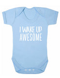 I Wake Up Awesome Baby Boy Girl Unisex Short Sleeve Bodysuit