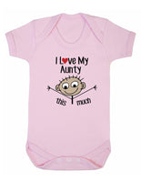 I Love My Aunty This Much Baby Boy Girl Unisex Short Sleeve Bodysuit
