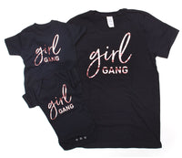 Girl Gang Rose Gold Mother And Baby Matching T Shirt & Bodysuit Set