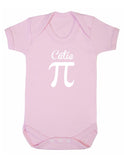 Cutie Pie Baby Boy Girl Unisex Short Sleeve Bodysuit (Baby Pink, 0-3m)