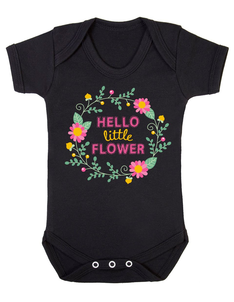 Hello Little Flower Short Sleeve Bodysuit