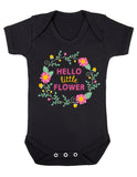 Hello Little Flower Short Sleeve Bodysuit