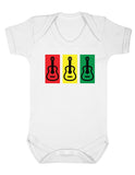 Ragae Baby Guitar Design Baby Boy Girl Unisex Short Sleeve Bodysuit