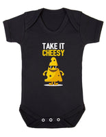 Take It Cheesy Baby Boy Girl Unisex Short Sleeve Bodysuit