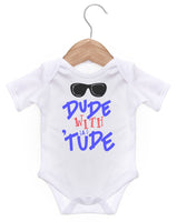 Dude With Attitude Short Sleeve Bodysuit / Baby Grow For Baby Boy Or Girl