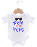 Dude With Attitude Short Sleeve Bodysuit / Baby Grow For Baby Boy Or Girl