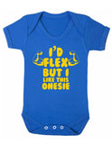 I Would Flex But I Like This Onsie Baby Boy Girl Unisex Short Sleeve Bodysuit  (Black, 0-3m)