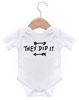 They Did It Short Sleeve Bodysuit / Baby Grow For Baby Boy Or Girl