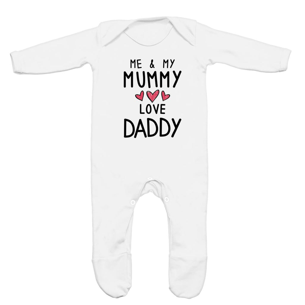 Me And My Mummy Love Daddy Rompersuit For A Baby Boy Or A Girl