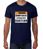 Warning Grumpy Old Git Approach With Caution Funny Mens T Shirt
