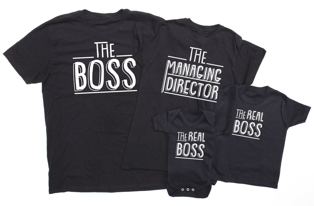 Matching Set For Family - The Boss The Managing Director & The Real Boss (Sold Separately)