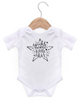 Twinkle Twinkle Little Star Short Sleeve Bodysuit / Baby Grow For Baby Boy Or Girl