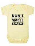 Don't Look At Me That Smell Is Coming From My Grandad Baby Boy Girl Unisex Short Sleeve Bodysuit