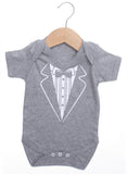 Tuxedo Print Short Sleeve Bodysuit