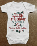 Our First Christmas As Family Of Personalised Baby Gifts (Can be personalised up to Family of 6)