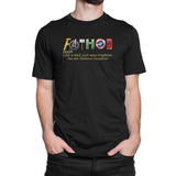 Fathor Dictionary Definition Metallic Effect Print Super Dad T Shirt