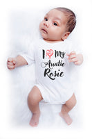 I Love My Auntie (Insert Name) Baby Bodysuit