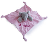 Personalised Embroidered Baby Elephant Comforter